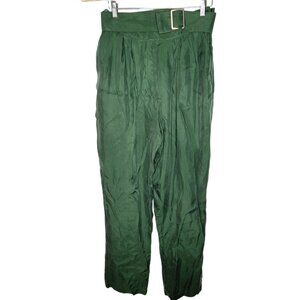 House of Harlow 1960 x Revolve Medium Green Ieland Belted Straight Leg Pants
